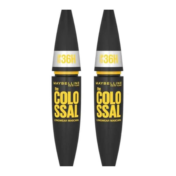 Maybelline New York 2 x Maybelline The Colossal Longwear Mascara 36HR 10.7ml - 01 Black