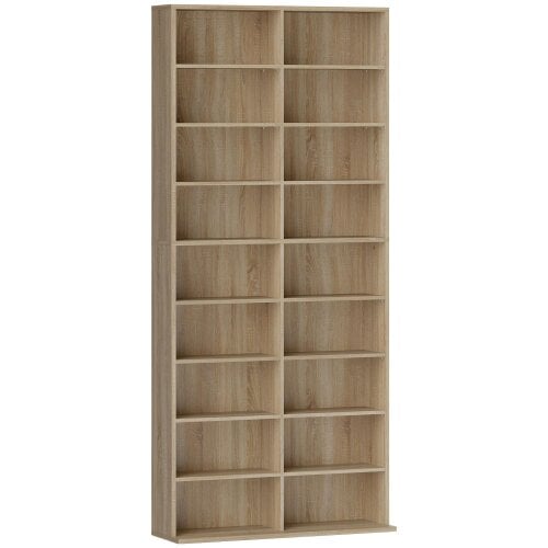 Wyld Haus Karave Wood Natural Finish Tall Media Storage Tower With 640 Disc Capacity