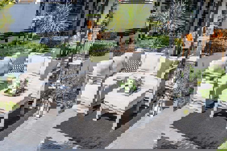 Garden Impressions Lucca Laptop Table - Taupe and Carbon Black