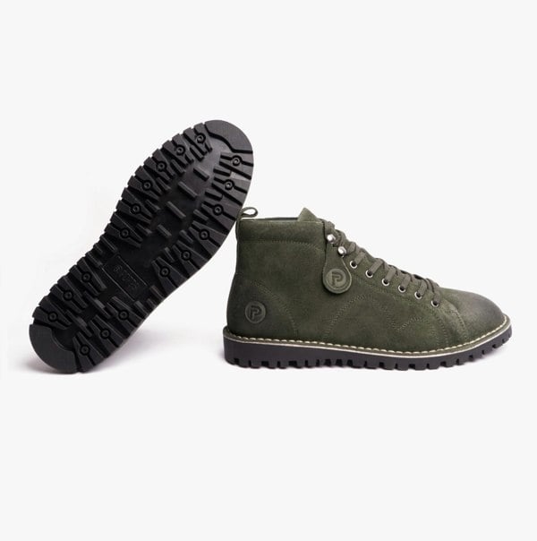Popps 1961 MOD Mens Suede Boots Green
