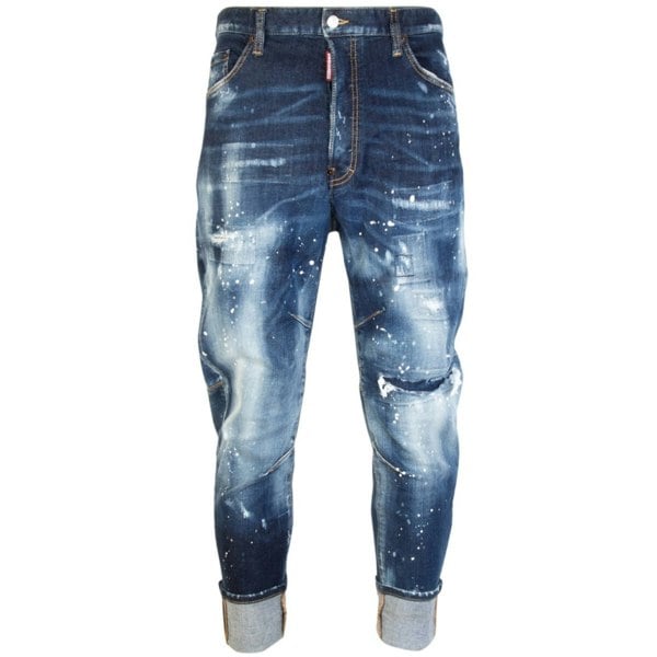 DSQUARED2 S71LB0943 S30685 COMBAT JEAN 470 NAVY BLUE JEANS Mens 48