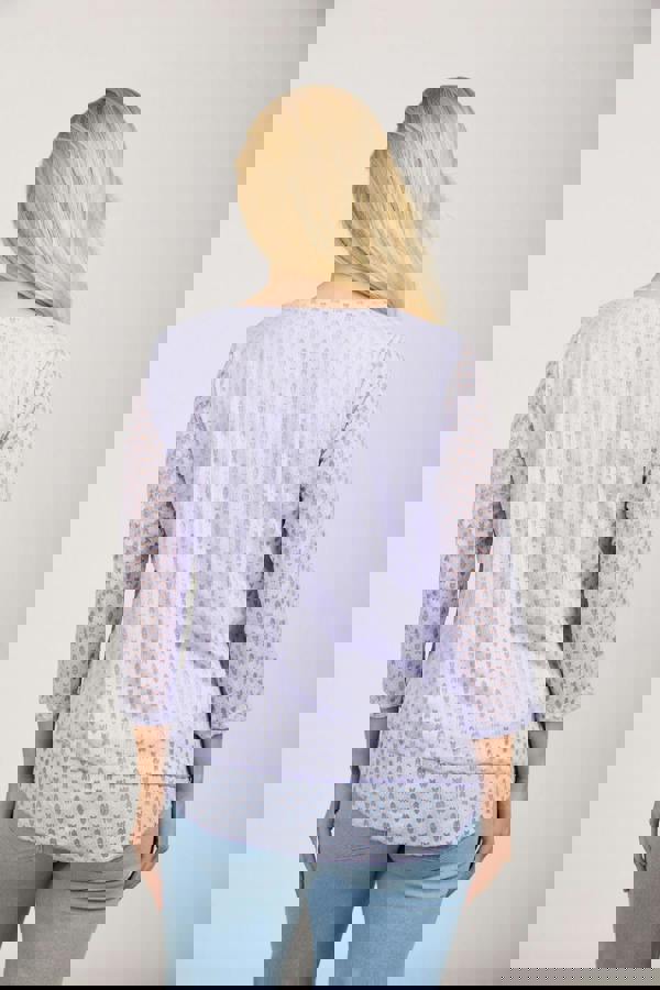 Mudflower Asymmetric Mesh Layered Top