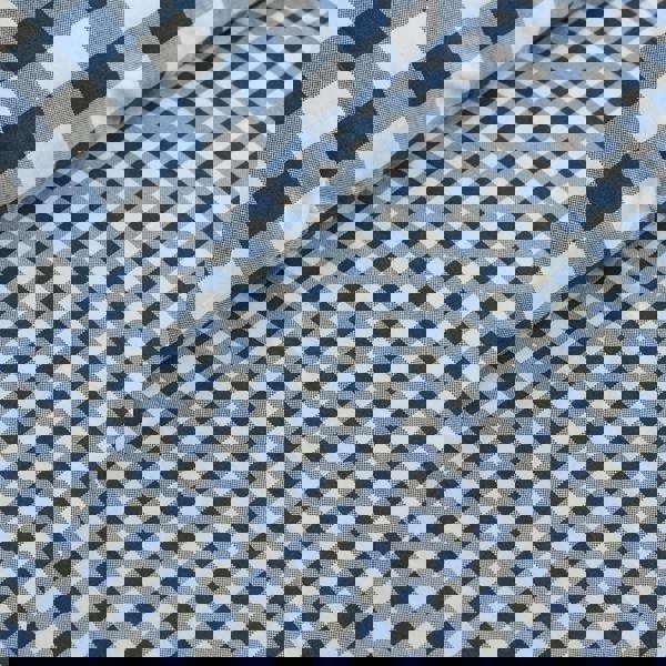 Catherine Lansfield Bamford Gingham Check Reversible Duvet Cover Set Navy Blue