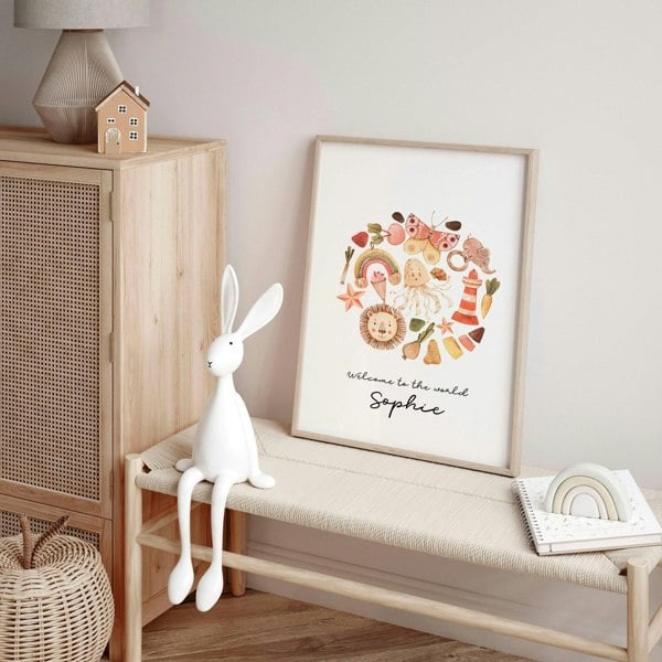 Childrens bedroom decor wall art print