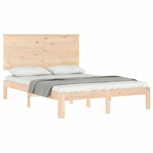 Berkfield Bed Frame with Headboard 120x200 cm Solid Wood
