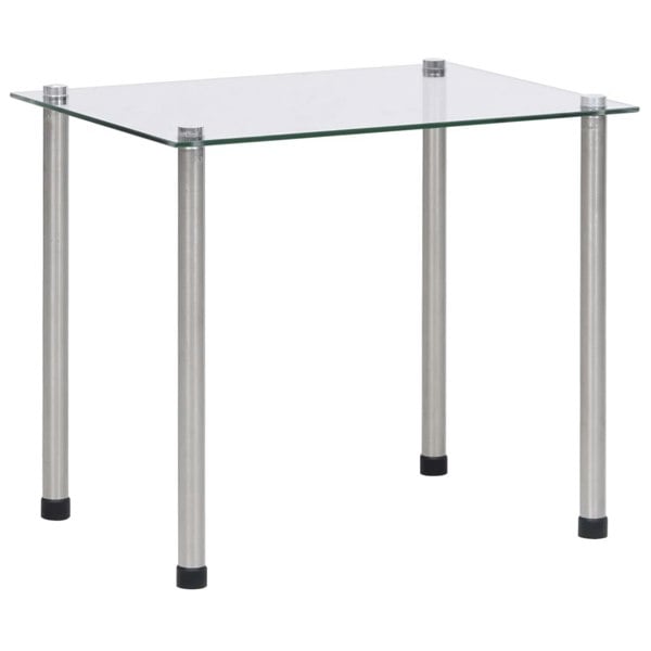 Berkfield Nesting Tables 3 pcs Transparent Tempered Glass