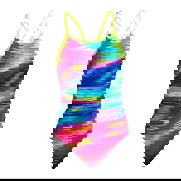 Funkita Girls Lost Ocean Diamond Back tie-dye swimsuit in multi colors