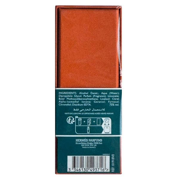 Hermes Eau D'Orange Verte Eau de Cologne 50ml Spray Refillable