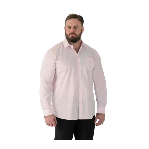 Duke Mens Oliver D555 Stretch Kingsize Shirt - Pale Pink - 