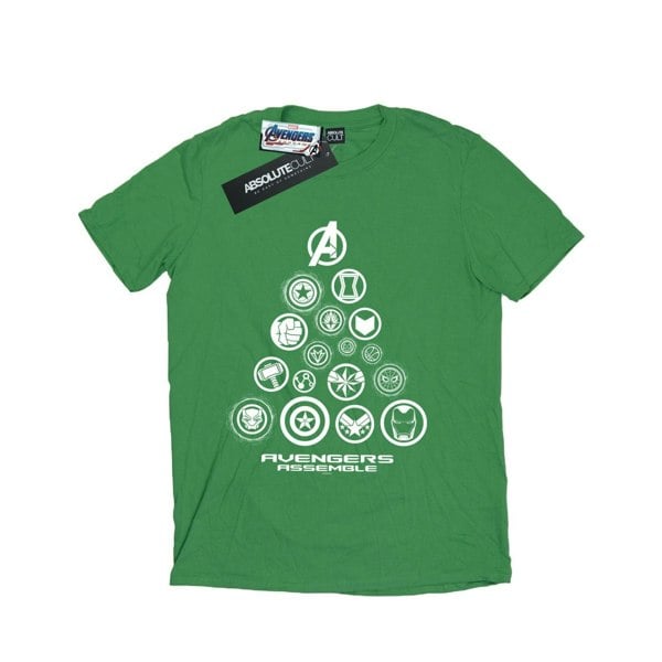 Marvel Mens Avengers Endgame Pyramid Icons T-Shirt - Irish Green