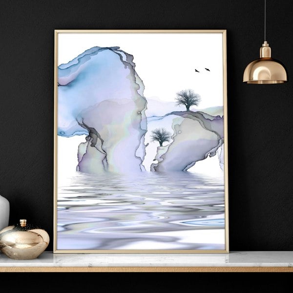 Japanese wall mural | set of 3 framed wall art