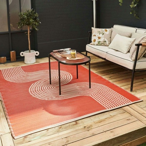 Urban Outdoor Rug Terra & Beige | Geometric Design -The Rugs