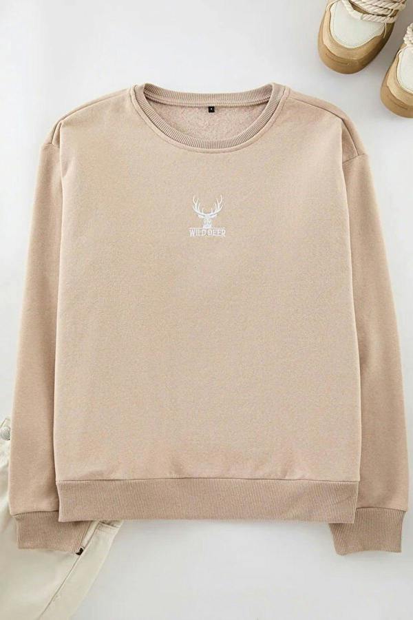 WOVCOR Crew Neck Animal Embroidered Men's Sweatshirt