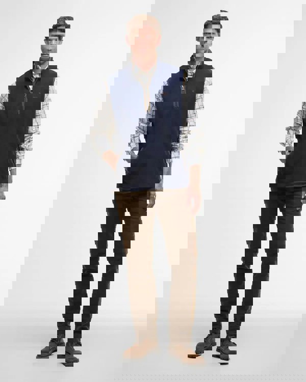 Barbour Harwood Half-Zip Fleeced Gilet - Navy Blue