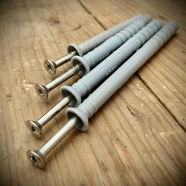 Fixaball 6mm 8mm Hammer Frame Fixings A2 Stainless Nylon Ribbed