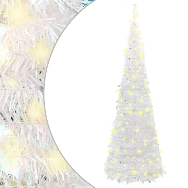 Berkfield Artificial Christmas Tree Pop-up 150 LEDs White 180 cm