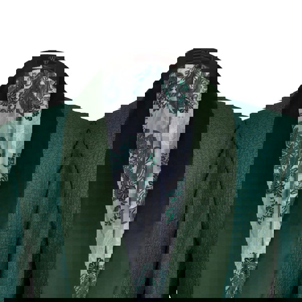 David WeJ DW Signature Satin Shawl Lapel Blazer - Green