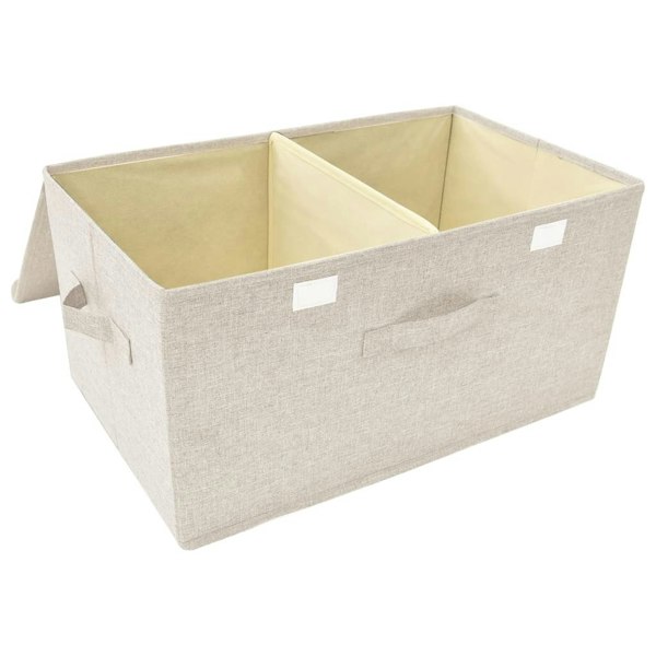 Berkfield Storage Box Fabric 50x30x25 cm Cream