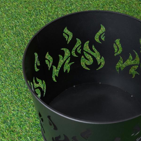 Samuel Alexander 32cm Black Steel Fuego Outdoor Garden Firebasket