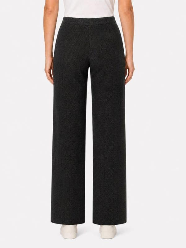 PennyPlain Wide Leg Tweedy Treggings - Charcoal