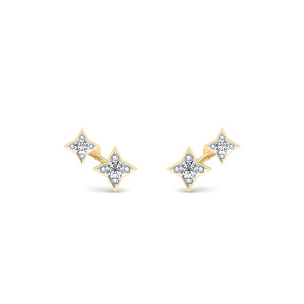 BLOOMTINE | Illuminess™ 14K Gold Vermeil Shooting Star Studs