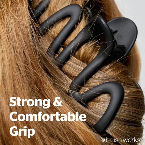 Brushworks Wave Claw Clips - 3 Pack