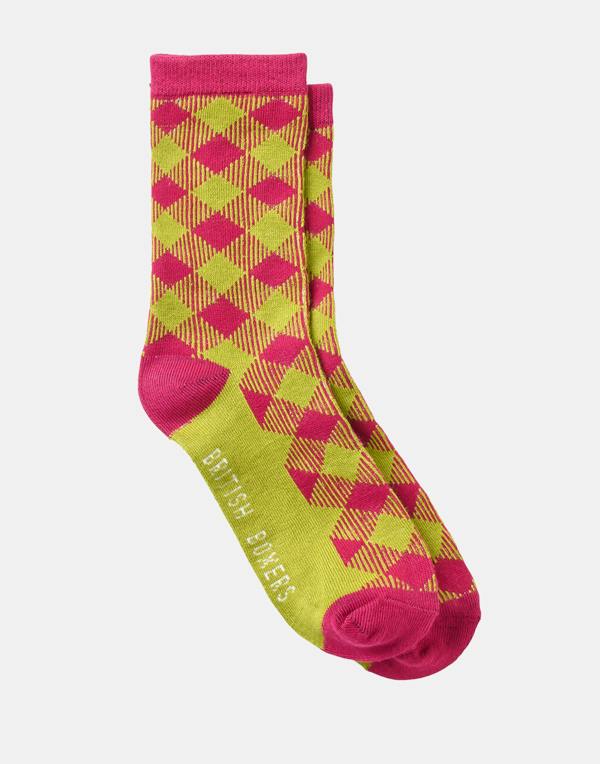British Boxers Women's Bamboo Four-Pair Sock Gift Box – Rhubarb Sugar