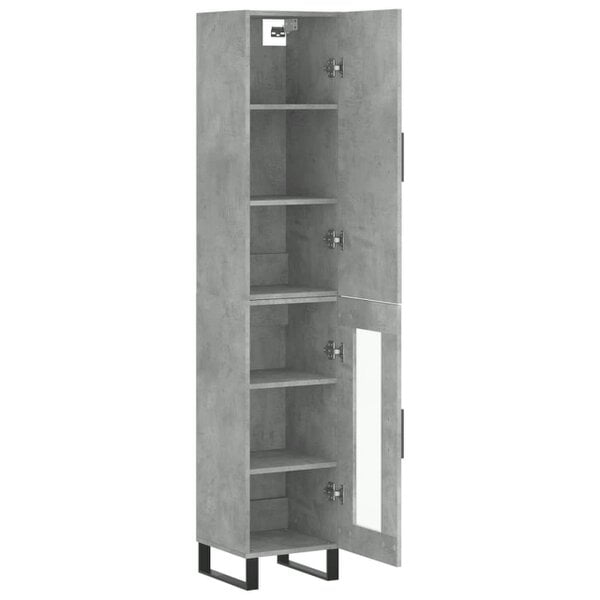 Berkfield Highboard Concrete Grey 34.5x34x180 cm Engineered Wood