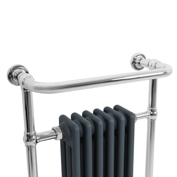 Monstershop Traditional Heated Towel Rail Radiator – 950mm x 570mm  – Anthracite Grey