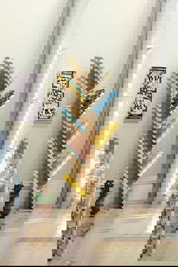 Living and Home 9 Tier Rustic Standing Tree Bookshelf