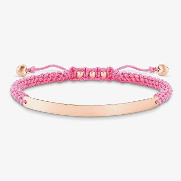 THOMAS SABO Ladies Pink Heart Rose Love Bridge Bracelet LBA0048-597-9-L19V