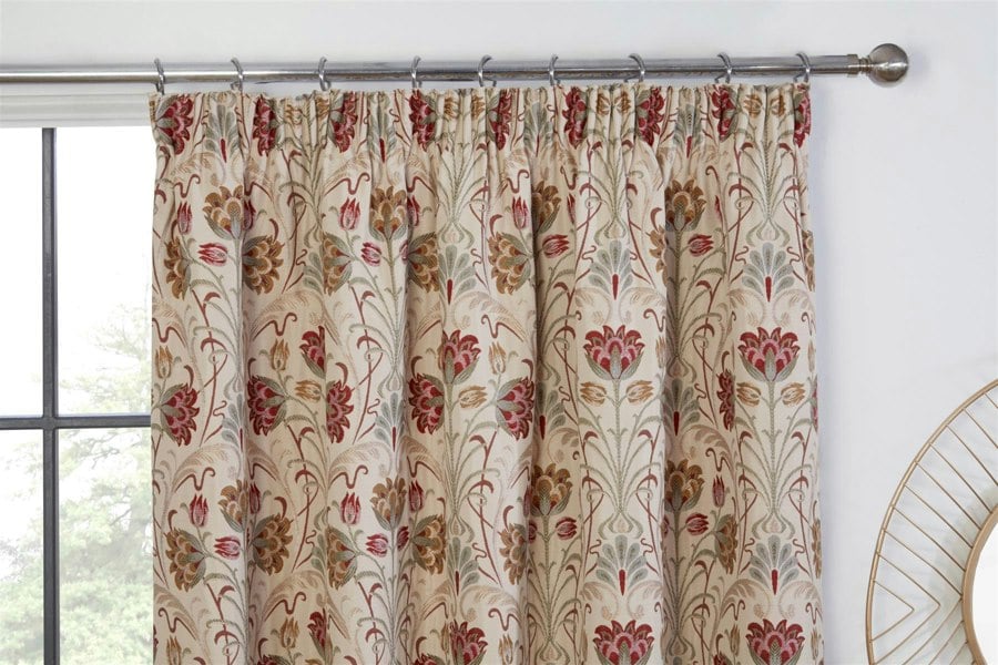 Sundour Aylesbury Floral Pencil Pleat Curtains