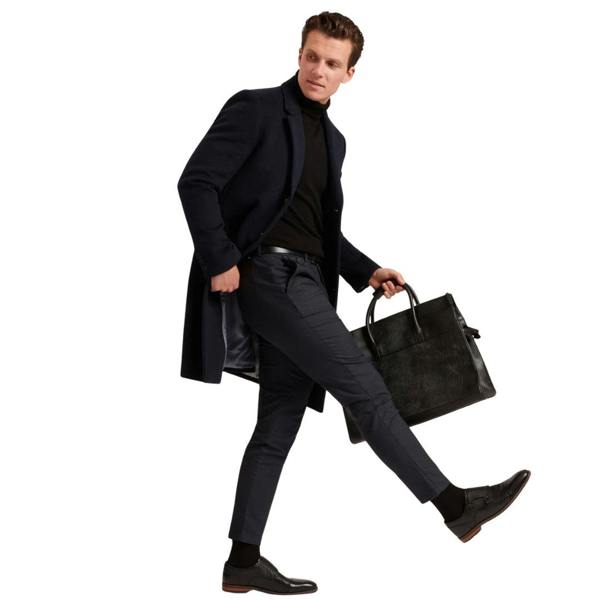 Ted Baker Brunit Slim Houndstooth Navy Trousers