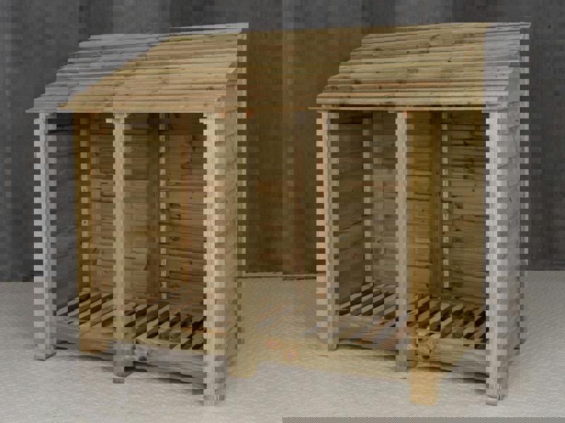 Arbor Garden Solutions Wooden Log Store W-146cm, H-126cm or 180cm, D-88cm