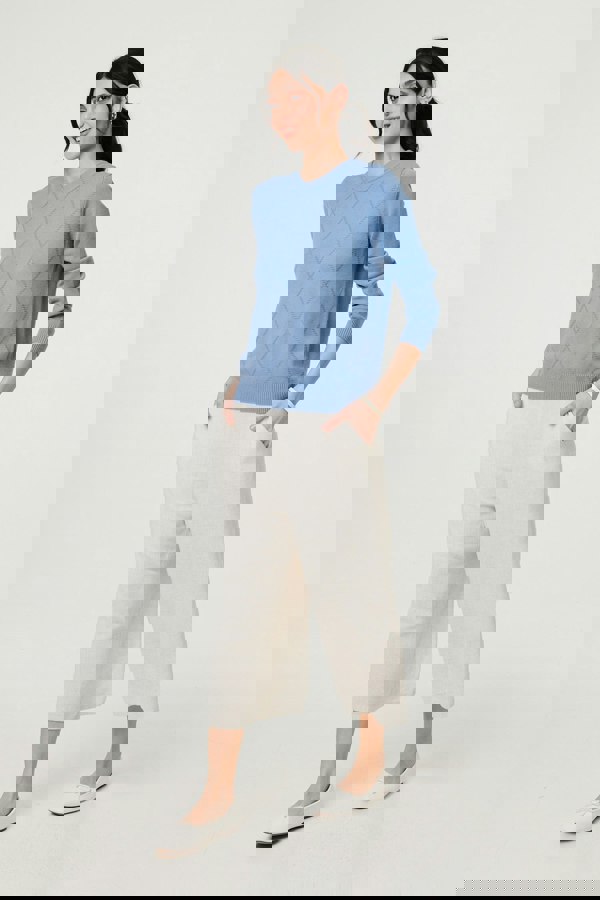 Izabel London Slim Fit Textured Knit Jumper