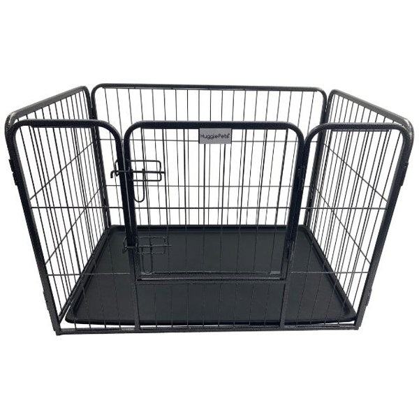 HugglePets Heavy Duty 4 Sided Whelping Cage with Tray