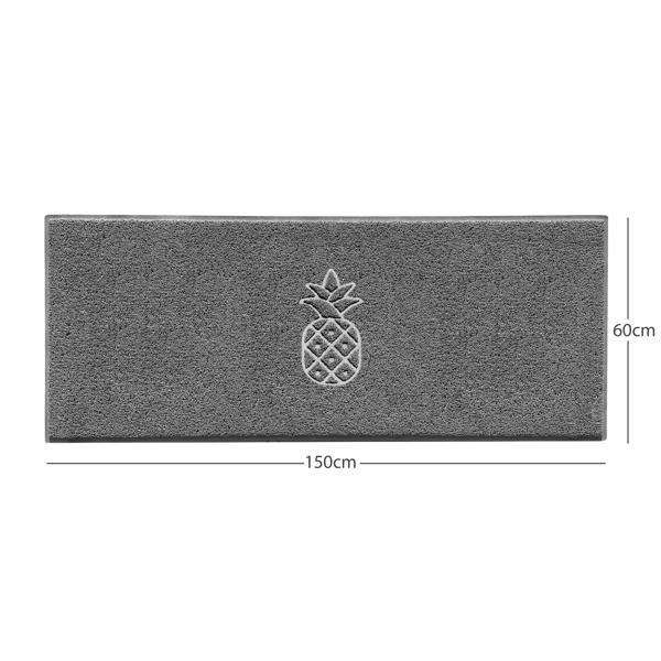 Nicoman Embossed Pineapple Grey Spaghetti Door Mat