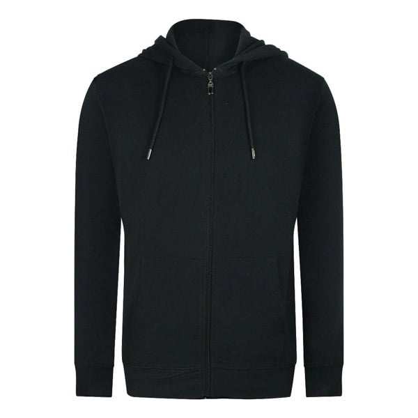 Cavalli Class Traditional Style Leopard Design Black Zip-Up Hoodie