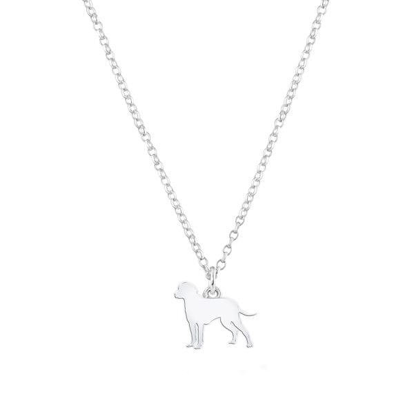 Mylee London Bavarian Mountain Hound Silhouette Silver Necklace - Personalised