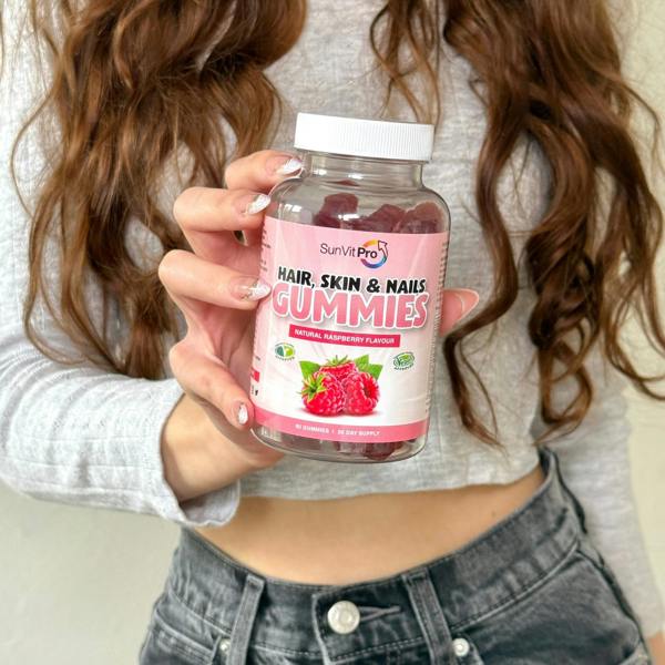 5000mcg Biotin Gummies, Daily Dose for Hair, Skin & Nail Strength (Berry Flavoured) Menopause Approved