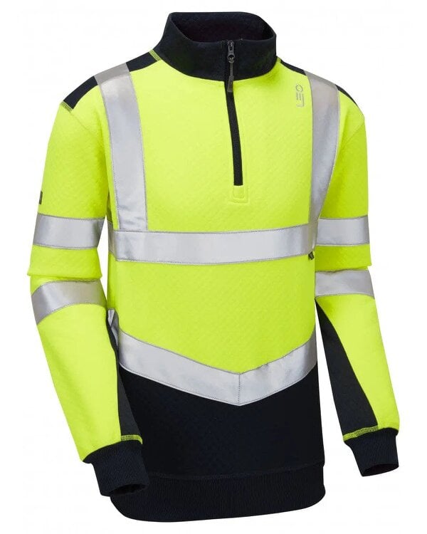 Leo Workwear Tapeley Dual Colour 1/4 Zip Sweatshirt