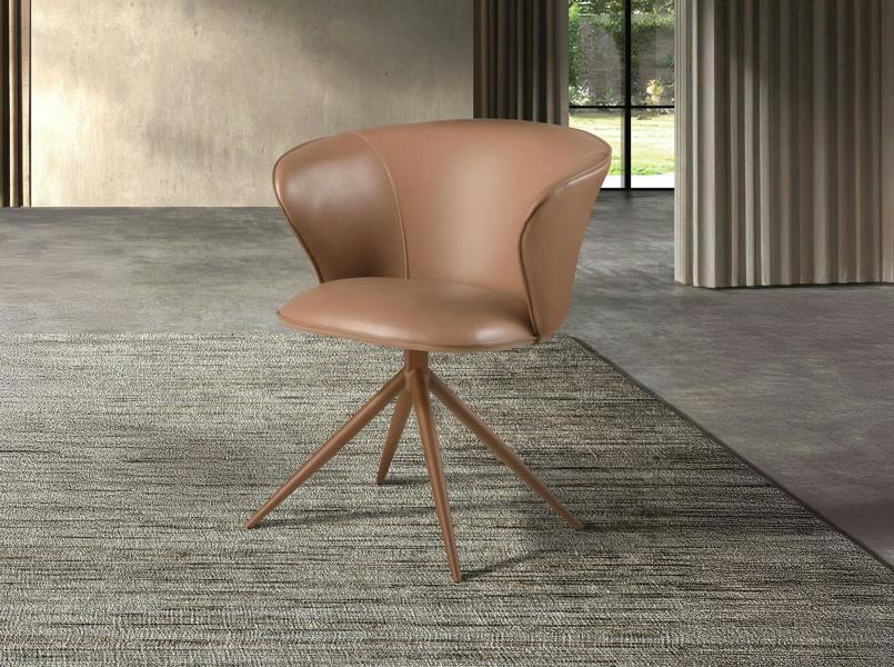 Angel Cerdá Swivel Chair in Camel Leatherette 4201