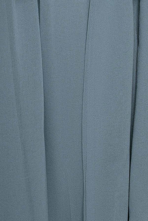 Chiffon Flutter Sleeve Wrap Midi Dress - Airforce Blue DR2555B