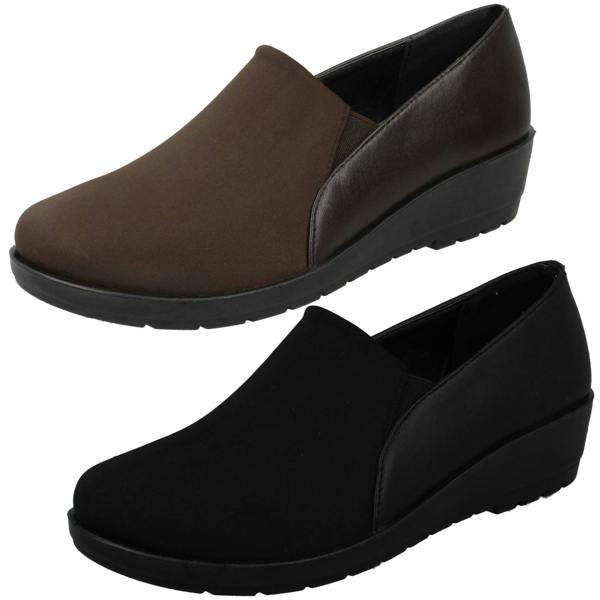 Eaze Ladies Eaze Mid Wedge Casual Shoes F90065