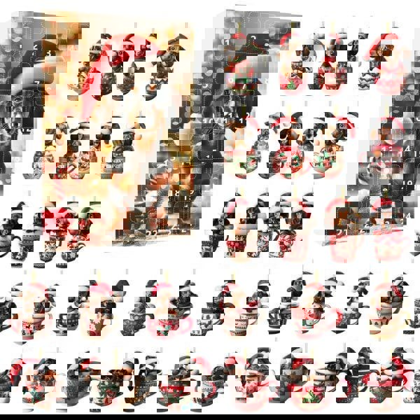 Leaper Dachshund Pendant Countdown Calendar-4 Styles