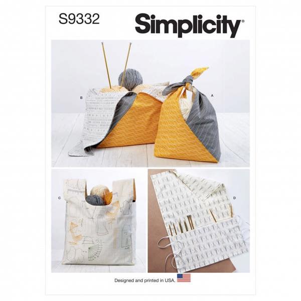Simplicity Sewing Pattern 9332, Bags One Size - Easy