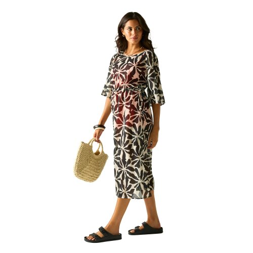 Regatta Womens/Ladies Avorno Abstract Floral Kaftan - Black/White