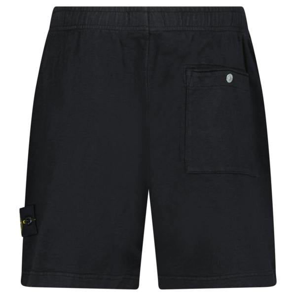 Stone Island 'Old Effect' Cotton Shorts Black - chancefashionco