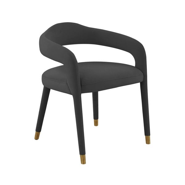 Furniture Edit Lucia Black Velvet Dining Chair