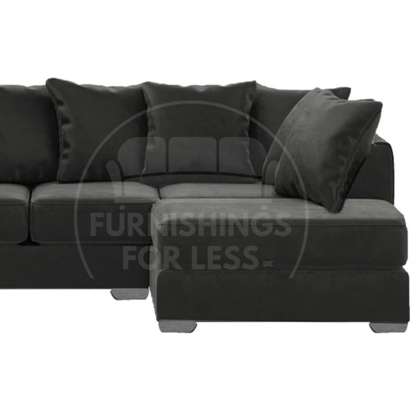 Ella Plush Velvet Fabric Corner Sofa - 3